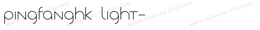 pingfanghk light字体转换